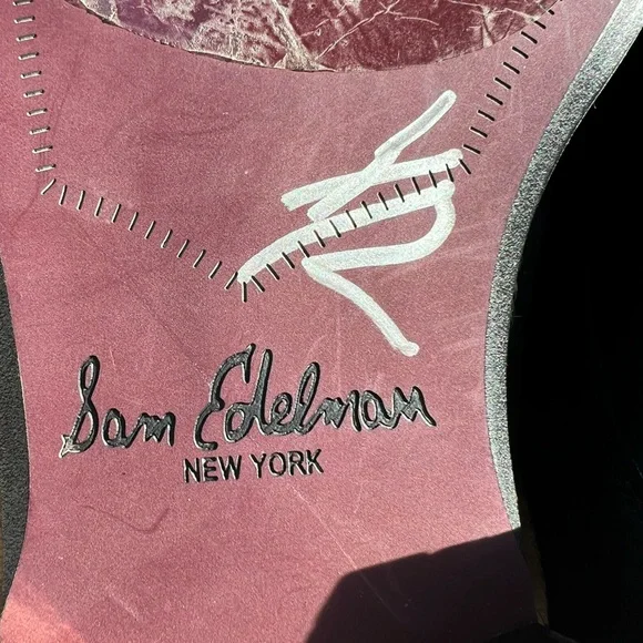 Sam Edelman woman’s black Balfour Real Fur Hair Double Buckle loafer - Picture 8 of 15